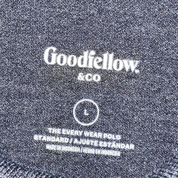 •GOODFELLOW&CO.•NWOT RAILROAD GRAY "THE EVERY WEAR POLO" STANDARD FIT SIZE LARGE - Picture 7 of 13